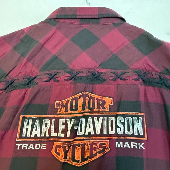 Harley Davidson long sleeve snap shirt - Picture 2 of 7
